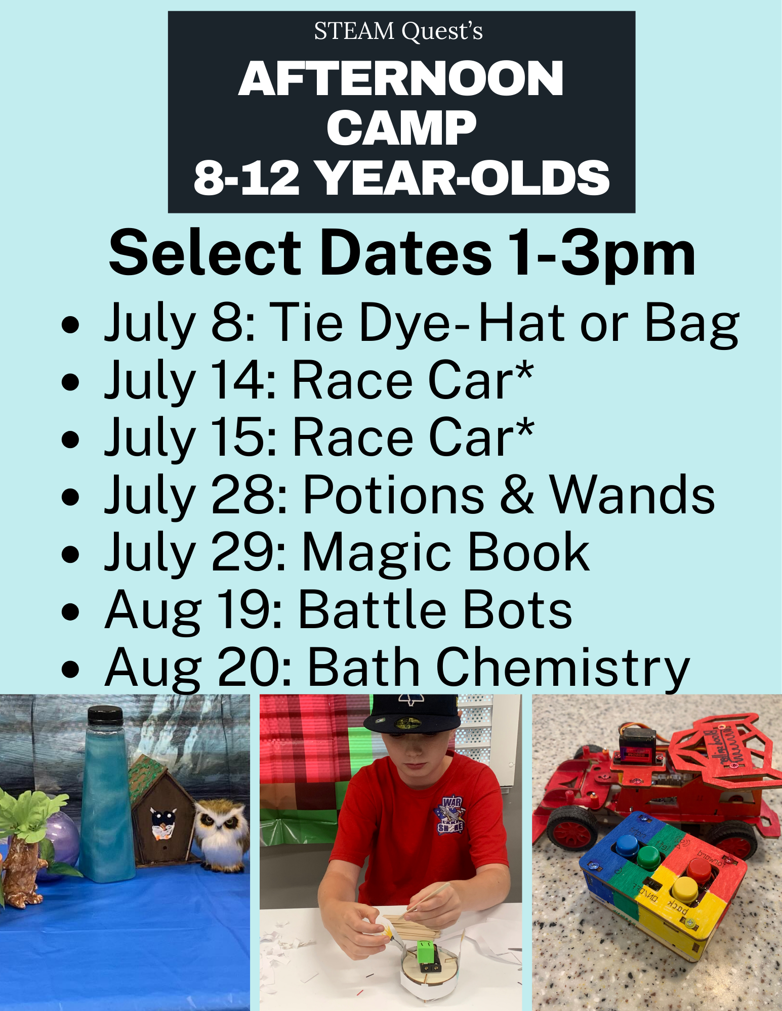 Afternoon Camps 8-12