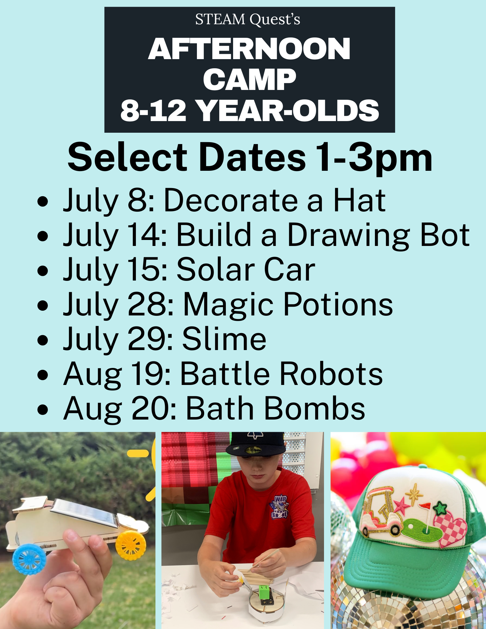 Afternoon Camps 8-12