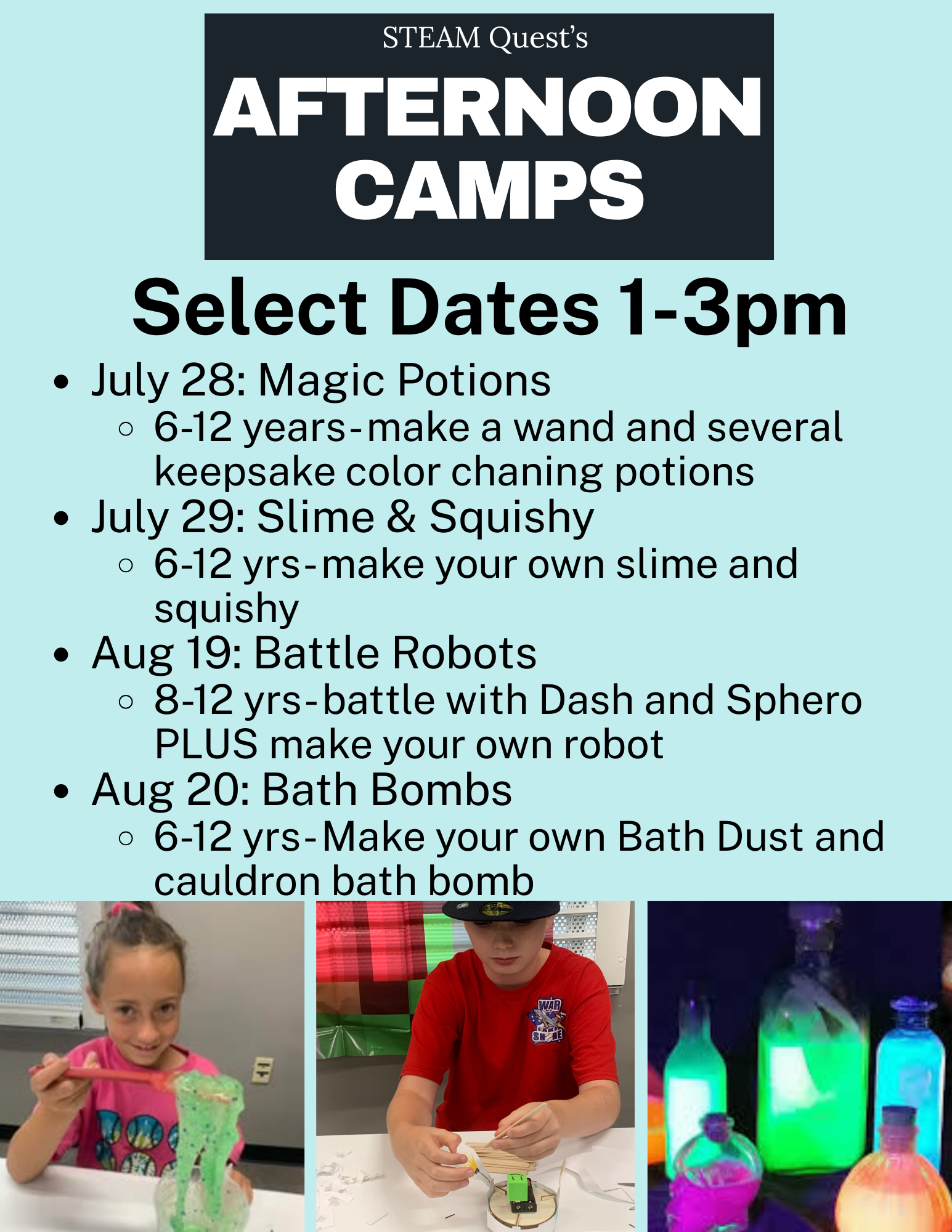 Afternoon Camps 6-12